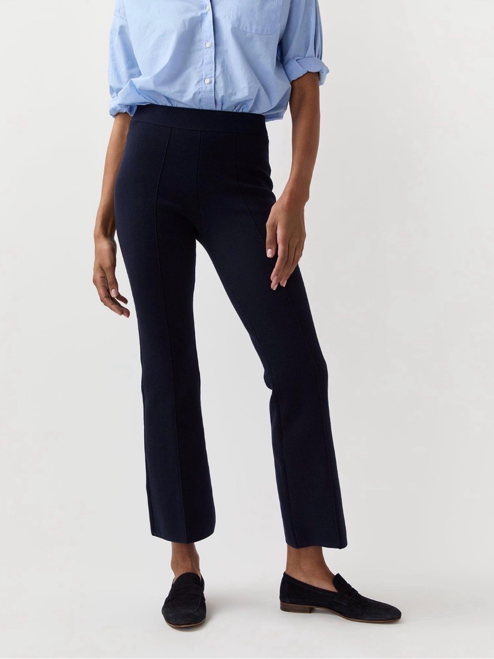 Tuckernuck x Atlantic-Pacific Navy Penny Pant | Cropped Kick Flare | Size Medium